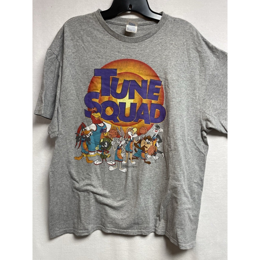 Vintage Looney Tunes Space Jam Tune Squad Gray T-shirt Men's Sz XL